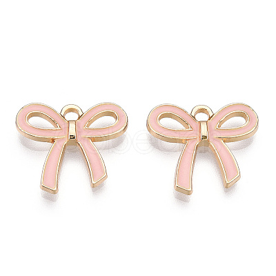 Light Gold Plated Alloy Pendants ENAM-T009-40A-1
