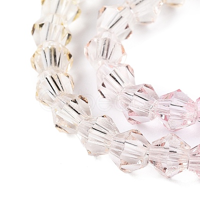 Gradient Color Baking Paint Glass Bead Strands LS-DGLA-A039-T6mm-A01-1