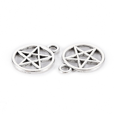 Tibetan Style Alloy Pendants TIBE-S323-103AS-RS-1