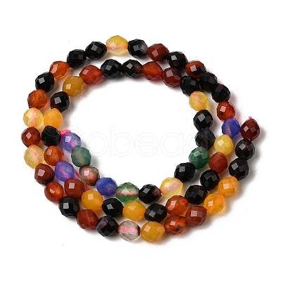 Dyed & Heated Natural Agate Beads Strands G-K376-F21-01-1