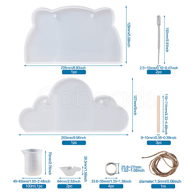 DIY Silicone Hangtag Molds Kits DIY-TA0008-41-1