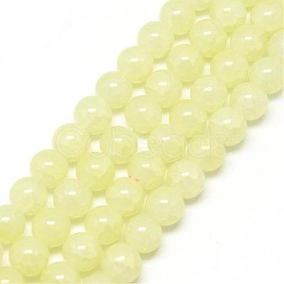 Baking Paint Crackle Glass Bead Strands DGLA-Q023-8mm-YS3-1