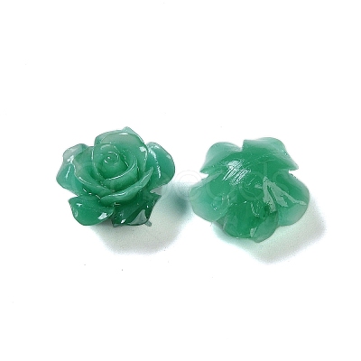 Synthetic Coral 3D Flower Rose Beads CORA-A005-14mm-31-1