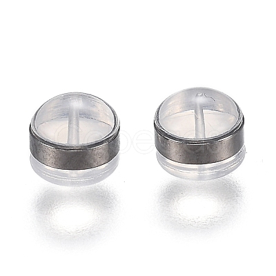 Brass Rings Silicone Ear Nuts SIL-N003-03B-1