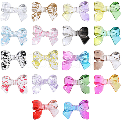 54Pcs 18 Colors Transparent Acrylic Beads OACR-PA0001-81-1