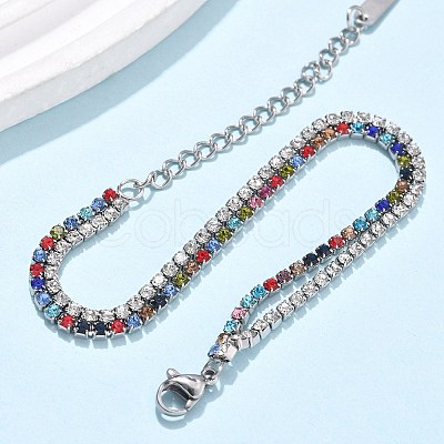 304 Stainless Steel Multi-strand Bracelets BJEW-C103-03P-1