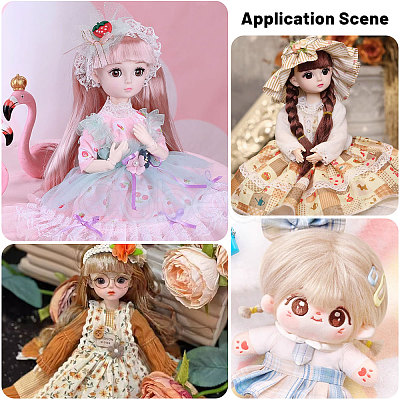 8Pcs 8 Styles High Temperature Fiber Short Bangs Hairstyle Doll Wig Hair DIY-GL0005-62-1