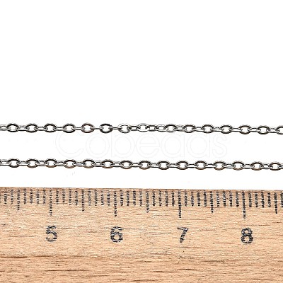 Non-Tarnish 304 Stainless Steel Cable Chain Necklace STAS-T040-PJ204-45-1