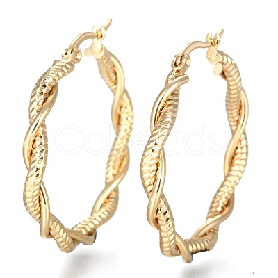 304 Stainless Steel Hoop Earring EJEW-F257-13G-1