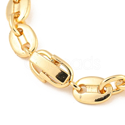 Golden Brass Micro Pave Cubic Zirconia Link Bracelets LS-BJEW-P314-A01-G-1