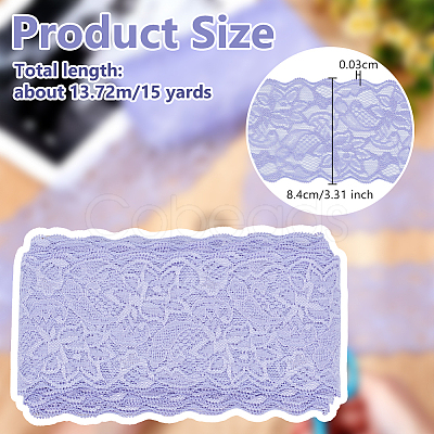 Nylon Lace Ribbon OCOR-WH0105-042A-1
