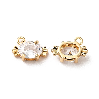 Clear Glass Charms KK-M233-42G-1