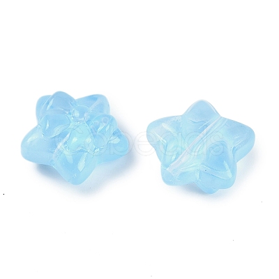 Transparent Spray Paint Glass Beads X1-GLAA-H035-02G-1