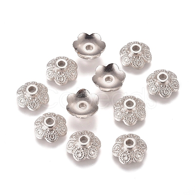6-Petal CCB Plastic Bead Caps CCB-L011-051P-1