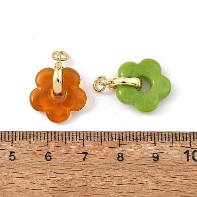 Handmade Lampwork & Brass Pendants PALLOY-JF06068-1