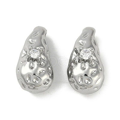 Brass Micro Pave Cubic Zirconia Charms KK-P283-27B-P-1