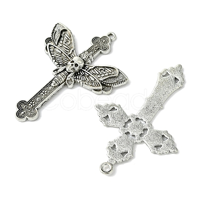 6Pcs 6 Styles Tibetan Style Alloy Cross Pendants FIND-FS0002-57-1