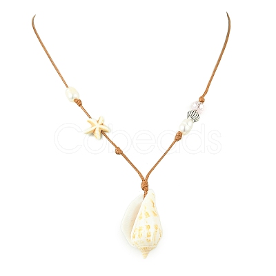 Shell Pendant Necklaces X1-NJEW-TA00179-03-1