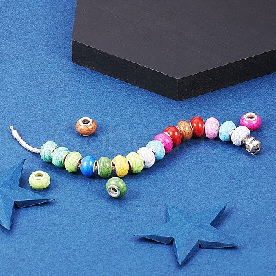 Imitation Turquoise Style Resin European Beads X-OPDL-Q132-M-1