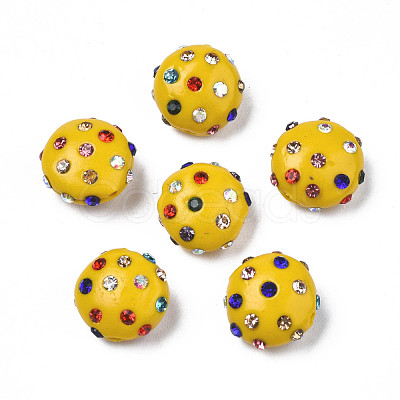 Polymer Clay Rhinestone Beads RB-S056-27G-1