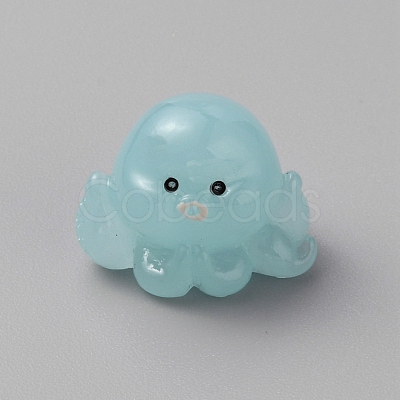 Luminous Resin Octopus Display Decoration RESI-WH0038-09E-1