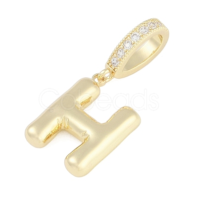 Brass Micro Pave Clear Cubic Zirconia Pendants KK-M289-01H-G-1