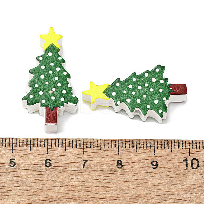 Printed Wood Beads WOOD-Z007-01-1