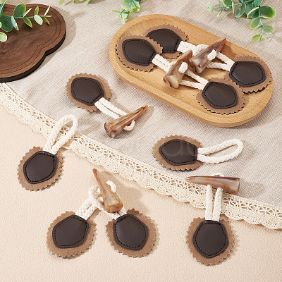 5 Pairs Resin Buttons BUTT-TA0001-48D-1