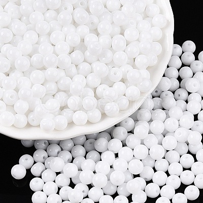 Opaque Baking Paint Glass Beads DGLA-T004-02A-1