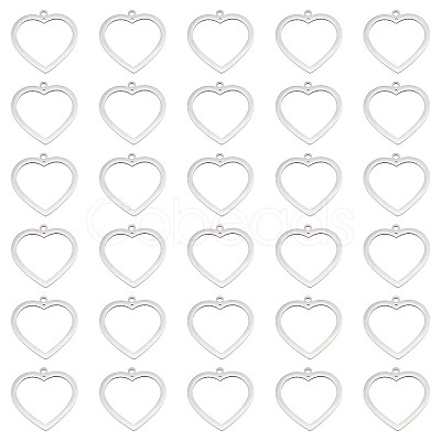 201 Stainless Steel Pendants STAS-DC0010-38-1