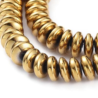 Electroplate Non-magnetic Synthetic Hematite Heishi Beads Strands G-M007-20A-1