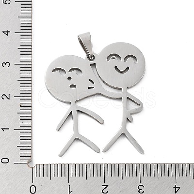 Non-Tarnish 201 Stainless Steel Pendants STAS-A090-01B-P-1