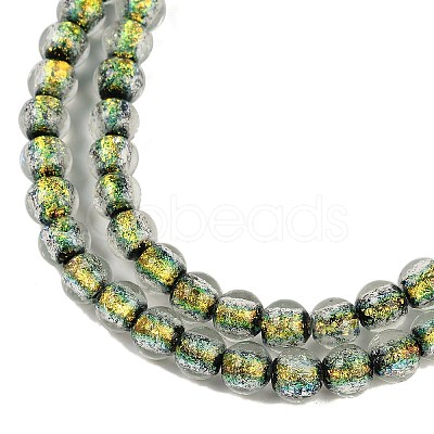 Handmade Foil Lampwork Beads Strands FOIL-K003-06B-11-1