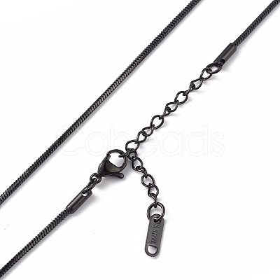 304 Stainless Steel Round Snake Chain Necklace for Men Women NJEW-K245-012B-1