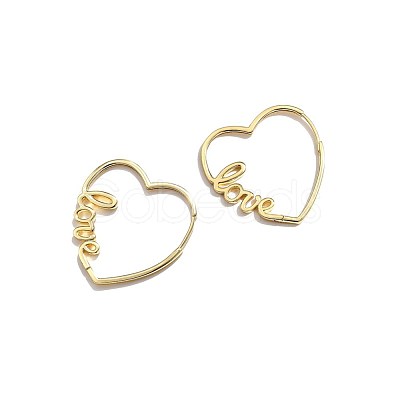 Brass Huggie Hoop Earrings EJEW-BB35713-1