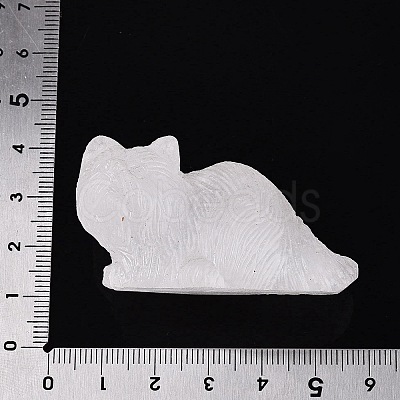 Natural Quartz Crystal Carved Cat Figurine G-Q615-04H-1