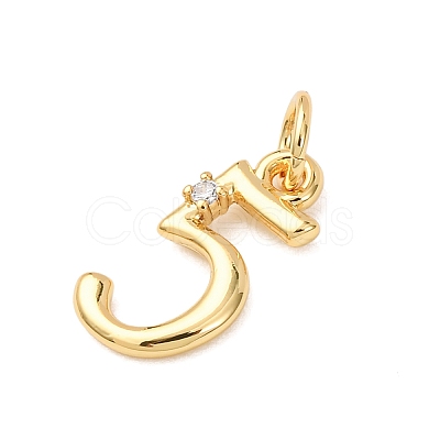 Brass Micro Pave Cubic Zirconia Pendants KK-D019-28G-05-1