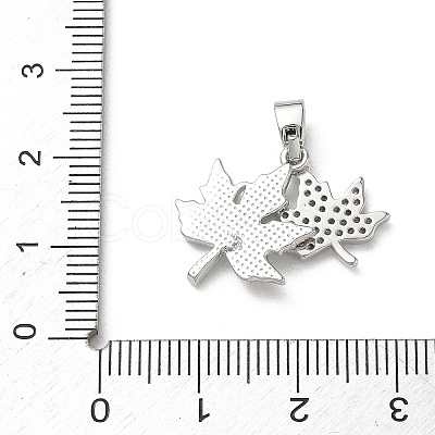 Brass Micro Pave Clear Cubic Zirconia Pendants KK-A299-17P-1