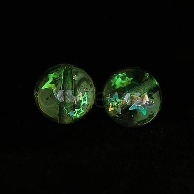 Luminous Transparent Resin Beads RESI-F073-03C-1