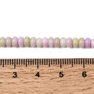 Cracked Opaque Glass Beads Strand GLAA-D306-A04-1