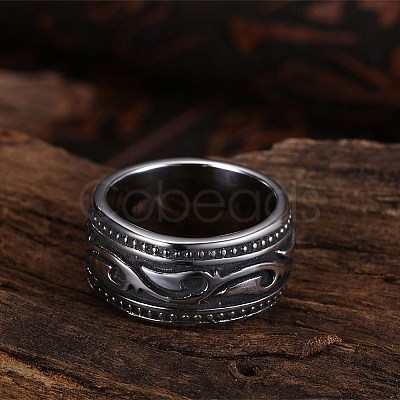 Men's Stainless Steel Finger Rings RJEW-BB29955-11-1