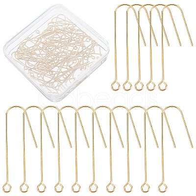 70Pcs Brass Earring Hooks KK-DC0001-14-1