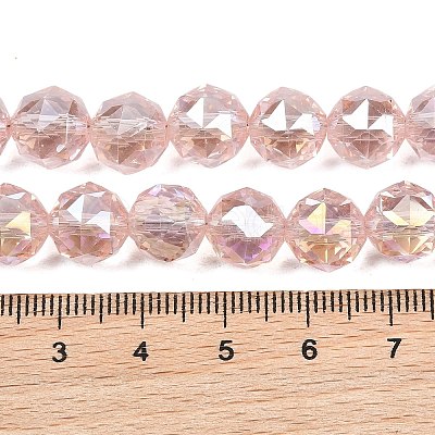 Transparent Electroplate Glass Beads Strands EGLA-N002-34C-B06-1