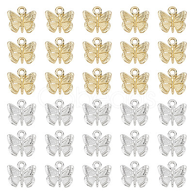 80Pcs 2 Colors Alloy Charms FIND-HY0003-78-1
