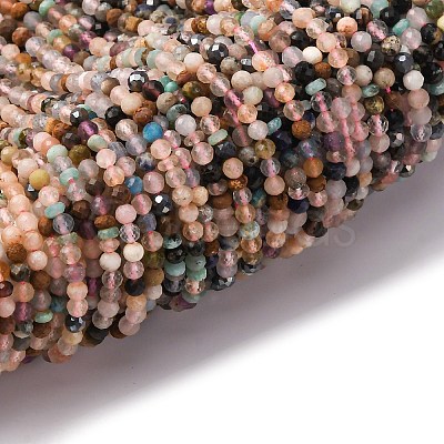 Natural Mixed Gemstone Beads Strands G-RM2025-A43-3mm-1