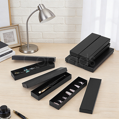 Paper Pen Gift Boxes wtih Velvet Inside CON-WH0107-131-1