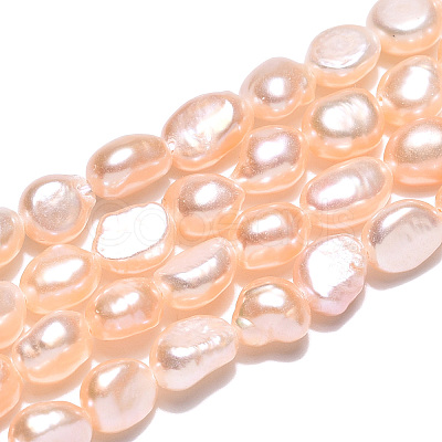Natural Cultured Freshwater Pearl Beads Strands PEAR-N014-05J-1