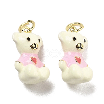 Brass Enamel Pendants KK-U060-29G-1