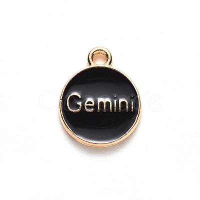Alloy Enamel Pendants X-ENAM-S124-01B-08I-1