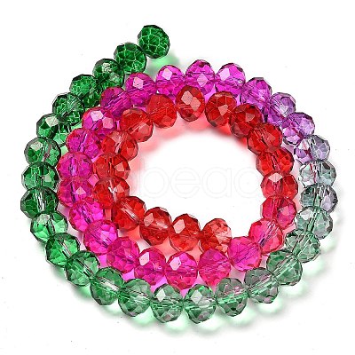 Transparent Painted Glass Beads Strands DGLA-A034-T8mm-A24-1
